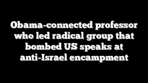 Obama-connected professor who led radical group that bombed US speaks at anti-Israel encampment