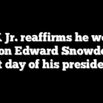 RFK Jr. reaffirms he would pardon Edward Snowden on first day of his presidency