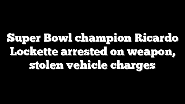 Super Bowl champion Ricardo Lockette arrested on weapon, stolen vehicle charges