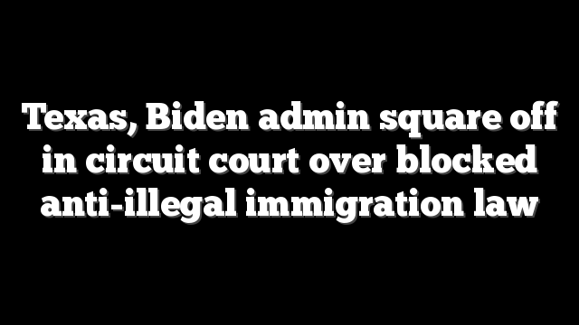 Texas, Biden admin square off in circuit court over blocked anti-illegal immigration law