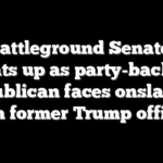 Top battleground Senate race heats up as party-backed Republican faces onslaught from former Trump official
