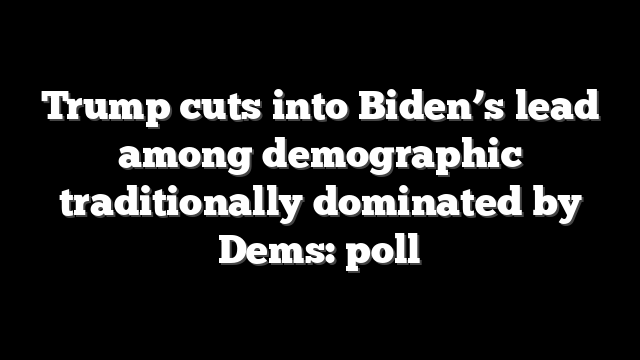 Trump cuts into Biden’s lead among demographic traditionally dominated by Dems: poll