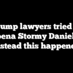 Trump lawyers tried to subpoena Stormy Daniels, but instead this happened