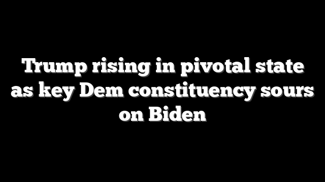 Trump rising in pivotal state as key Dem constituency sours on Biden