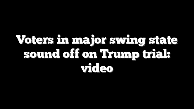 Voters in major swing state sound off on Trump trial: video