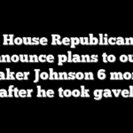 2 House Republicans announce plans to oust Speaker Johnson 6 months after he took gavel