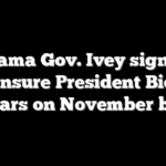 Alabama Gov. Ivey signs bill to ensure President Biden appears on November ballot