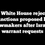 Biden White House rejects ICC sanctions proposed by lawmakers after Israel warrant requests