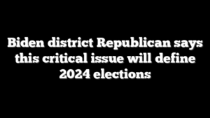 Biden district Republican says this critical issue will define 2024 elections