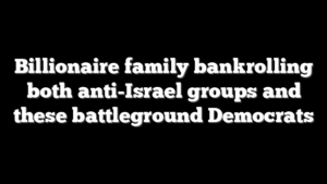 Billionaire family bankrolling both anti-Israel groups and these battleground Democrats