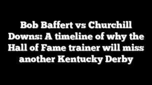 Bob Baffert vs Churchill Downs: A timeline of why the Hall of Fame trainer will miss another Kentucky Derby