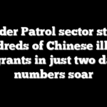 Border Patrol sector stops hundreds of Chinese illegal immigrants in just two days as numbers soar