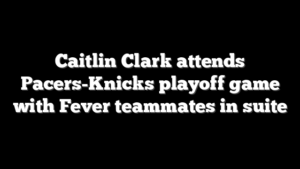 Caitlin Clark attends Pacers-Knicks playoff game with Fever teammates in suite