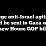 College anti-Israel agitators could be sent to Gaza under new House GOP bill
