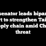 Dem senator leads bipartisan effort to strengthen Taiwan supply chain amid China threat