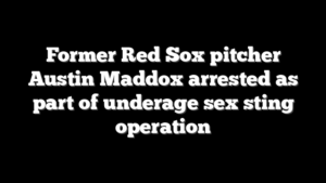 Former Red Sox pitcher Austin Maddox arrested as part of underage sex sting operation