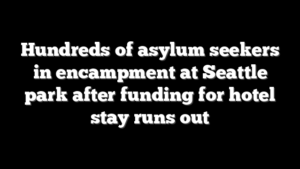 Hundreds of asylum seekers in encampment at Seattle park after funding for hotel stay runs out