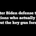 Hunter Biden defense team questions who actually filled out the key gun form