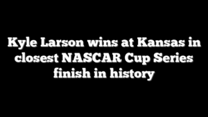 Kyle Larson wins at Kansas in closest NASCAR Cup Series finish in history