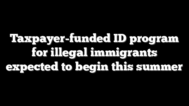 Taxpayer-funded ID program for illegal immigrants expected to begin this summer