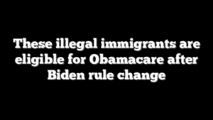 These illegal immigrants are eligible for Obamacare after Biden rule change