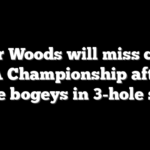 Tiger Woods will miss cut at PGA Championship after 2 triple bogeys in 3-hole span