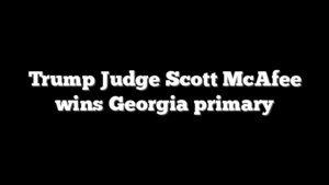 Trump Judge Scott McAfee wins Georgia primary