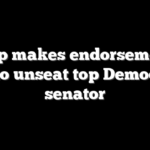 Trump makes endorsement in race to unseat top Democratic senator
