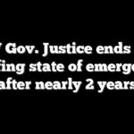 WV Gov. Justice ends jail staffing state of emergency after nearly 2 years