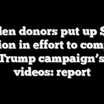 Biden donors put up $10 million in effort to compete with Trump campaign’s viral videos: report