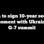 Biden to sign 10-year security agreement with Ukraine at G-7 summit