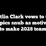 Caitlin Clark vows to use Olympics snub as motivation to make 2028 team