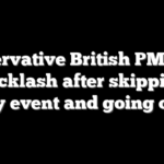 Conservative British PM faces backlash after skipping D-Day event and going on TV
