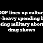 GOP lines up culture war-heavy spending bills targeting military abortions, drag shows