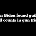 Hunter Biden found guilty on all counts in gun trial