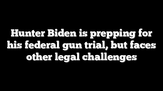 Hunter Biden is prepping for his federal gun trial, but faces other legal challenges