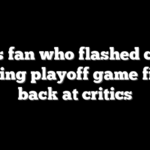Oilers fan who flashed crowd during playoff game fires back at critics