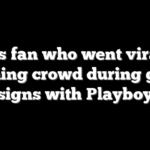 Oilers fan who went viral for flashing crowd during game signs with Playboy