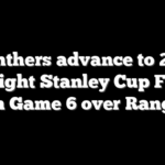 Panthers advance to 2nd straight Stanley Cup Final with Game 6 over Rangers
