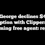 Paul George declines $48.7M option with Clippers, becoming free agent: reports