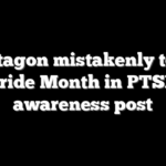 Pentagon mistakenly touts Pride Month in PTSD awareness post