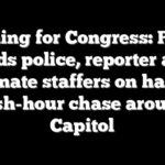 Running for Congress: Pooch leads police, reporter and Senate staffers on hairy rush-hour chase around Capitol