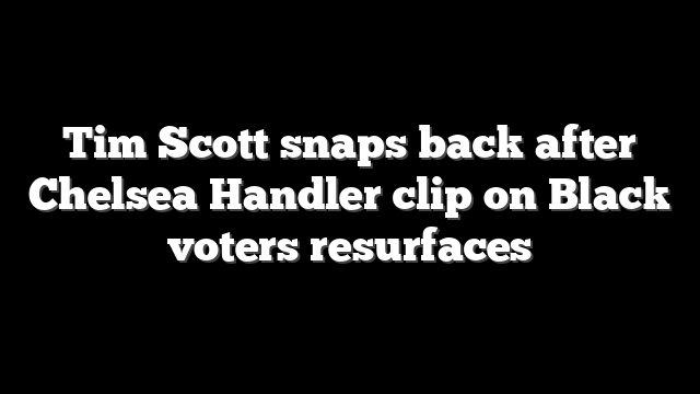 Tim Scott snaps back after Chelsea Handler clip on Black voters resurfaces