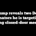 Trump reveals two Dem senators he is targeting during closed-door meeting