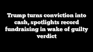 Trump turns conviction into cash, spotlights record fundraising in wake of guilty verdict