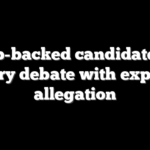 Trump-backed candidate ends primary debate with explosive allegation