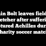 Usain Bolt leaves field on stretcher after suffering ruptured Achilles during charity soccer match