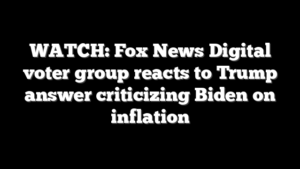 WATCH: Fox News Digital voter group reacts to Trump answer criticizing Biden on inflation