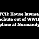 WATCH: House lawmakers parachute out of WWII-era plane at Normandy