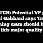 WATCH: Potential VP pick Tulsi Gabbard says Trump running mate should have this major quality